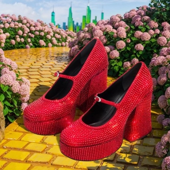 ❤️🎉HOST PICK🎉❤️MARC JACOBS THE KIKI PLATFORM MARY JANE, THE WIZARD OF OZ - Picture 14 of 17